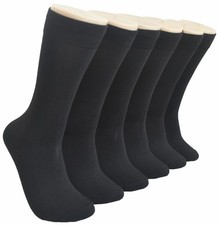 6 Pairs Men's Dress Comfortable Socks Casual Soft Cotton Crew Socks Size 10-13