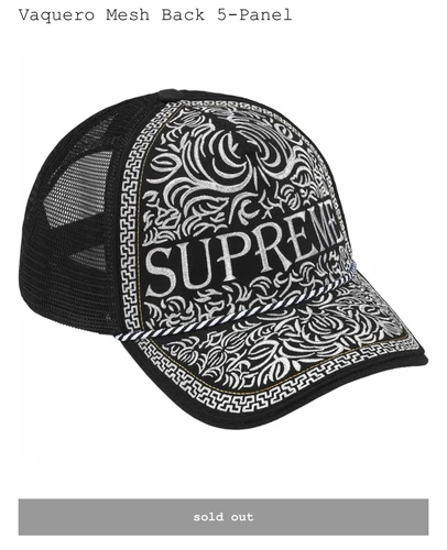 Casquette chapeau EN MAIN Supreme Vaquero Mesh 5 panneaux livraison rapide et gratuite ?