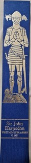 Westminster Abbey Blue Leather Souvenir Bookmark With Gold Leaf Printing.