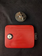 Vintage 1981 Toyota Starlet Fuel Door Gas Cap Cover Lid Oem Red Kp61 Classic