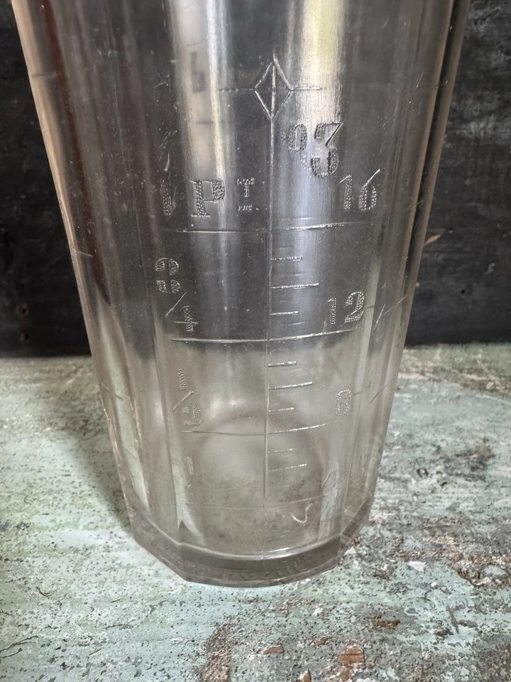 Tarro de vidrio transparente de medición alta vintage harina azúcar cuarto de galón libra Foto 3 de 4