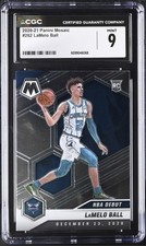 Panini Mosaic LaMelo Ball NBA Debut Rookie #262 CGC 9 Charlotte Hornets 2020-21
