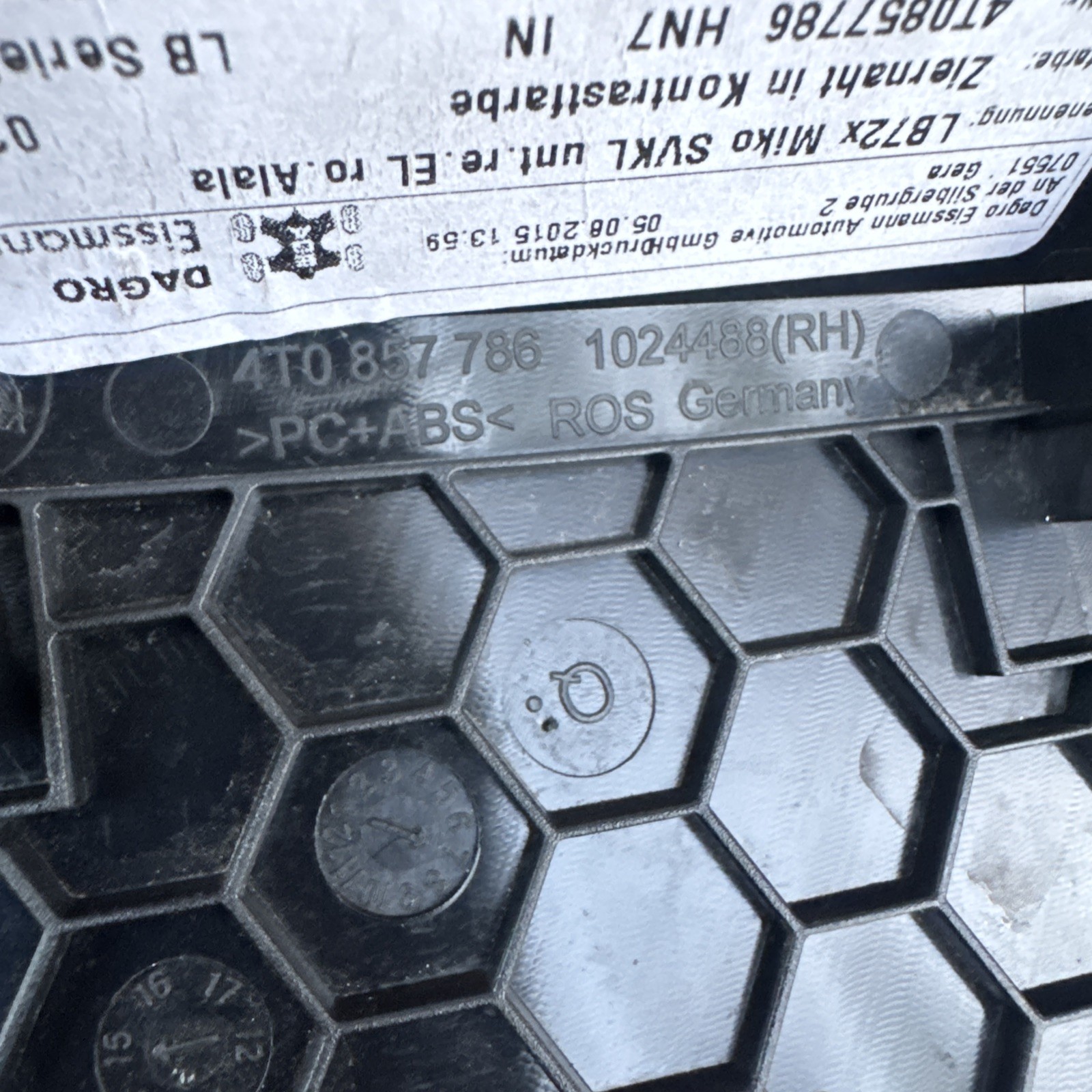 Lamborghini Huracan RIGHT Center console P/N 4T0857786