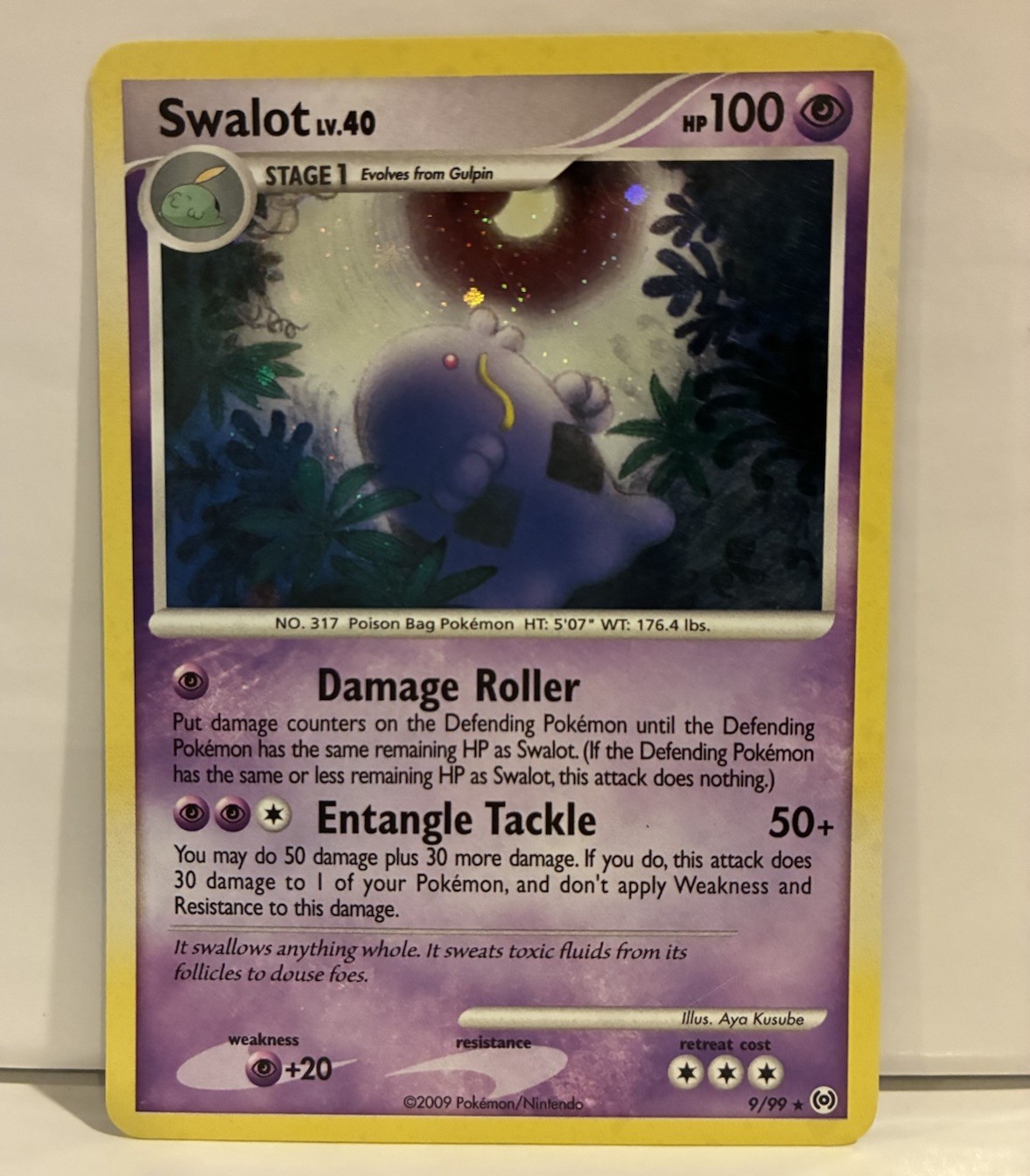 Pokemon Swalot Arceus 9/99 Cosmos Holo Rare Pokemon Card 2009 LP