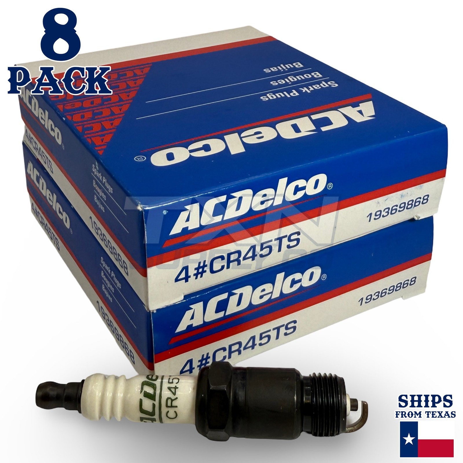 8 Pack Genuine GM ACDelco Spark Plugs CR45TS