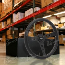 14 6-bolt Truck Aluminium Spoke W Black Microfiber Leather Wrap Steering Wheel 14 6-bolt Truck Aluminium Spoke W Black Microfiber Leather Wrap Steering Wheel