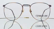 Vintage CERRUTI 1881 MOD. 855 C Eyeglasses MATTE DARK HAVANA New Metal 53-19-135