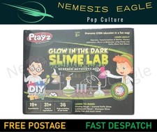 Image of PLAYZ GLOW IN THE DARK SLIME LAB SCIENCE ACTIVITY SET 19 DIFFERENT EXPERIMENTS