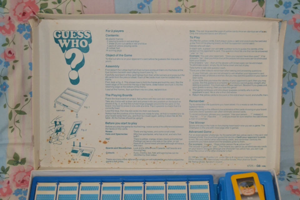 Vintage Guess Who Board Game 1987 Milton Bradley MB - Image 3 of 4