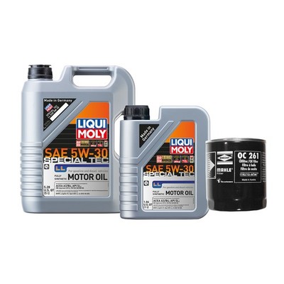 6L Liqui Moly Special Tec LL 5W30 Mahle Oil Change Kit for Land Rover V8 4.0L