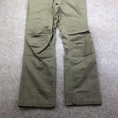Drake Pants Mens 32x31 Green Canvas Khakis Straight Leg Workwear