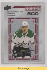 2022 Upper Deck Series 1 Population Count 500 /500 Roope Hintz #PC-30 READ v5t