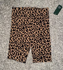 NWT Wild Fable Cheetah Leopard print biker shorts Womens size Medium