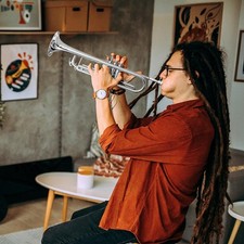 New Silver Student School Band Bb Trumpet W/ Casa School Band for Beginner