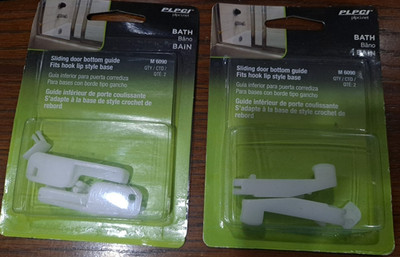 2 pkgs PLPCI Sliding door bottom guides Fit hook lip style base M 6090 (total 4)