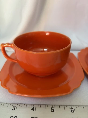 Vintage Fiesta *Riviera* *Cup & Saucer Set* Red *Near Mint!*