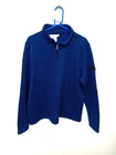 TOG24 MENS FLEECE Pearson Mens Knitlook Quarter Zip Fleece Size XL Blue