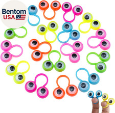 100 PCS Eye Finger Puppets Toys Set, Wiggly Eyeball Finger Puppet Eye on Rings f