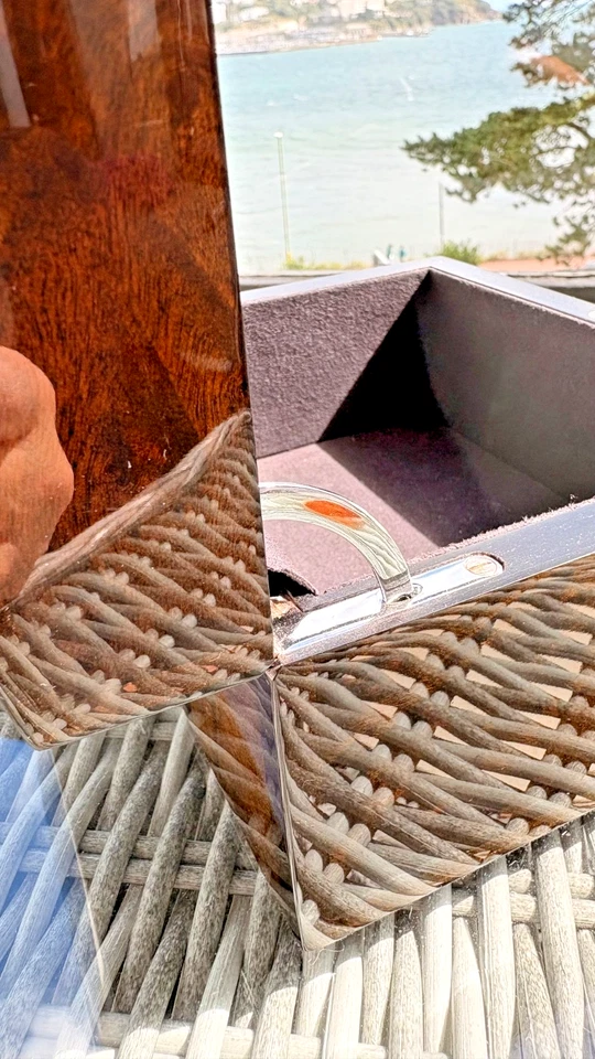 Breitling Luxury Wooden Presentation Jewellery Box - Image 4 of 4