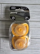 Joovy Airnoogie Newborn Orthodontic 0m Silicone Pacifier Orange/ Yellow