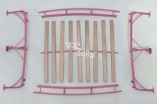 Portaequipajes techo clásico VW BEETLE desmontado inoxidable con maderas COLOR ROSA