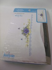 Janlynn Stamped Pillow Cases PERFECT PANSIES for Embroidery 20" x 30" 1 Pair