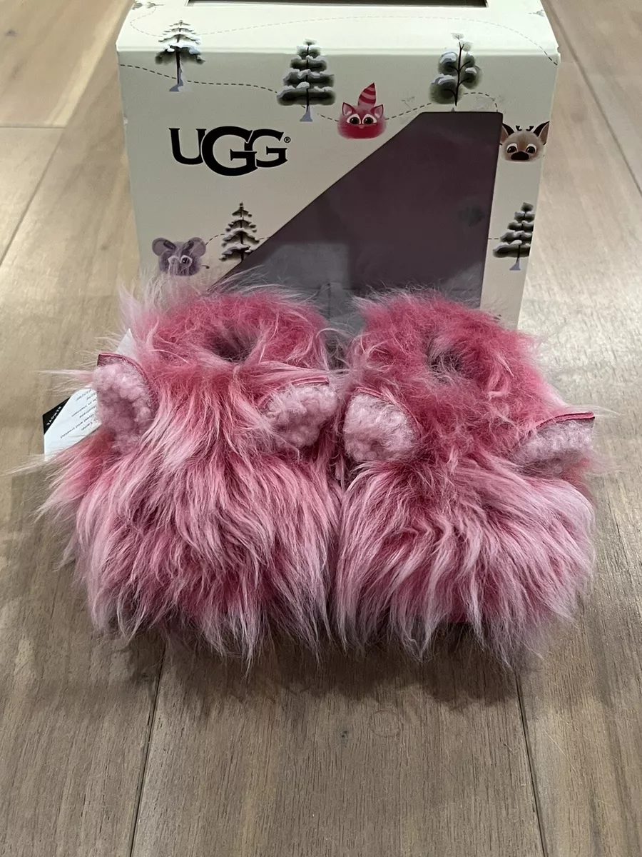 UGG FLUFF SQUAD PINKIPUFF CLASSIC BABY CRIB BOOTIES PINK 2 3 6 12 Months