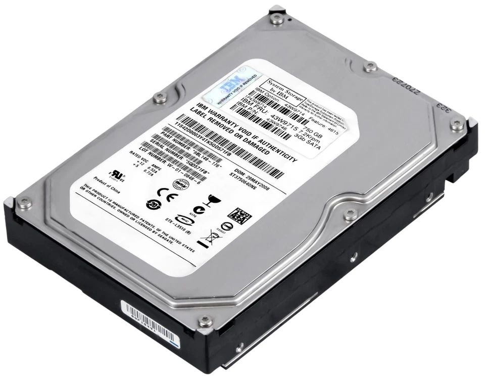 Hard Drive IBM 43W9715 43W9746 ST3750640NS 750GB 7200U/Min 16MB SATA II 3.5'' - Image 2 of 3