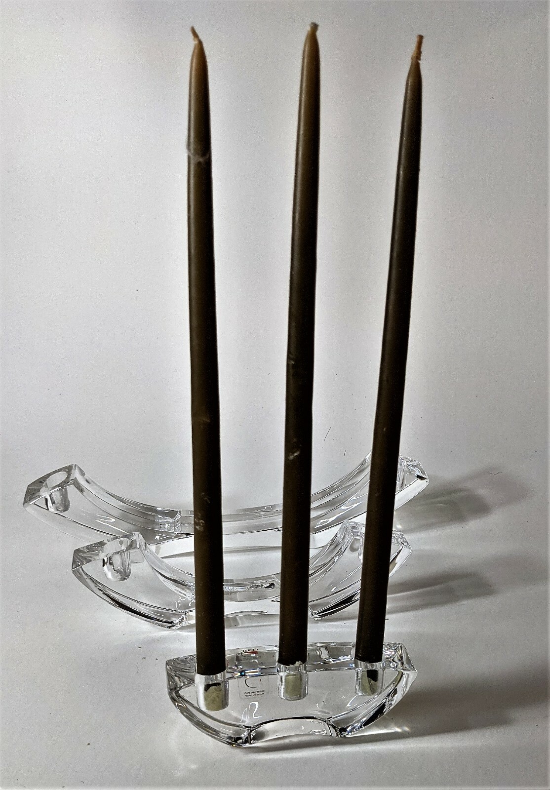 Lead Crystal Candle Holders Colle of Tuscany Italy Cristalleria Vilca