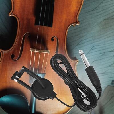 Violine Tonabnehmer Clip auf Kontakt Mikrofon Piezo Tonabnehmer für Banjo Mandoline Ukulele