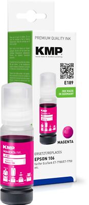 KMP E189 magenta Tintenpatrone ersetzt Epson EcoTank 106 (T00R3)