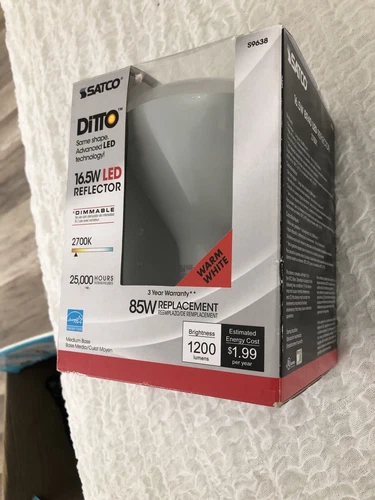 Satco S9638 16.5W BR40 LED 2700K Warm White 120V 85W Replacement  - Picture 4 of 4