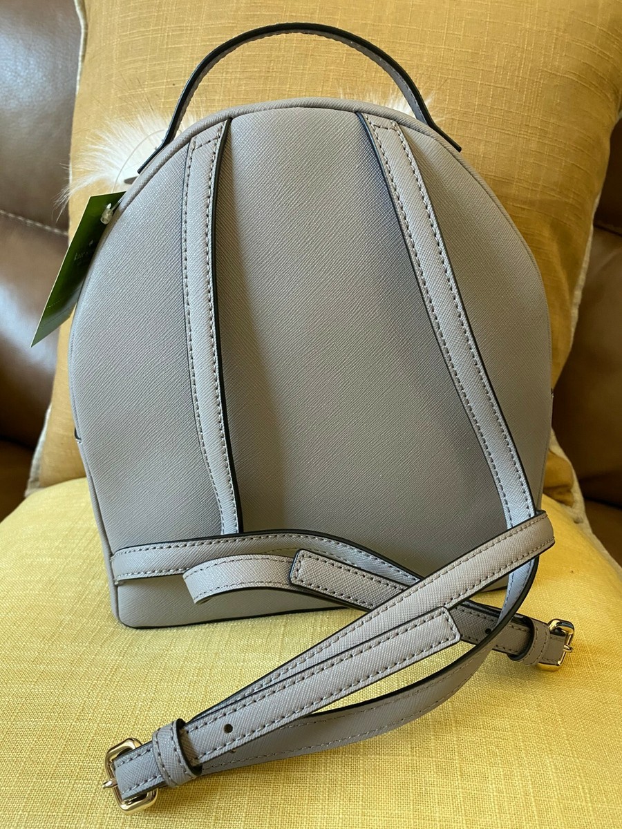 NWT Kate Spade Star Bright Owl Tomi Grey Leather Backpack
