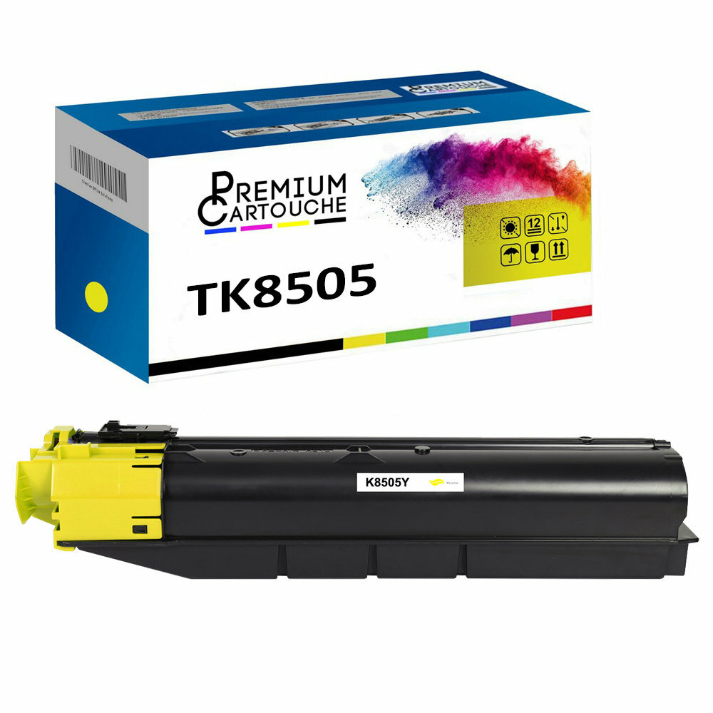 Toner TK8505Y jaune pour les impressions de rapports de l'agence immobilière