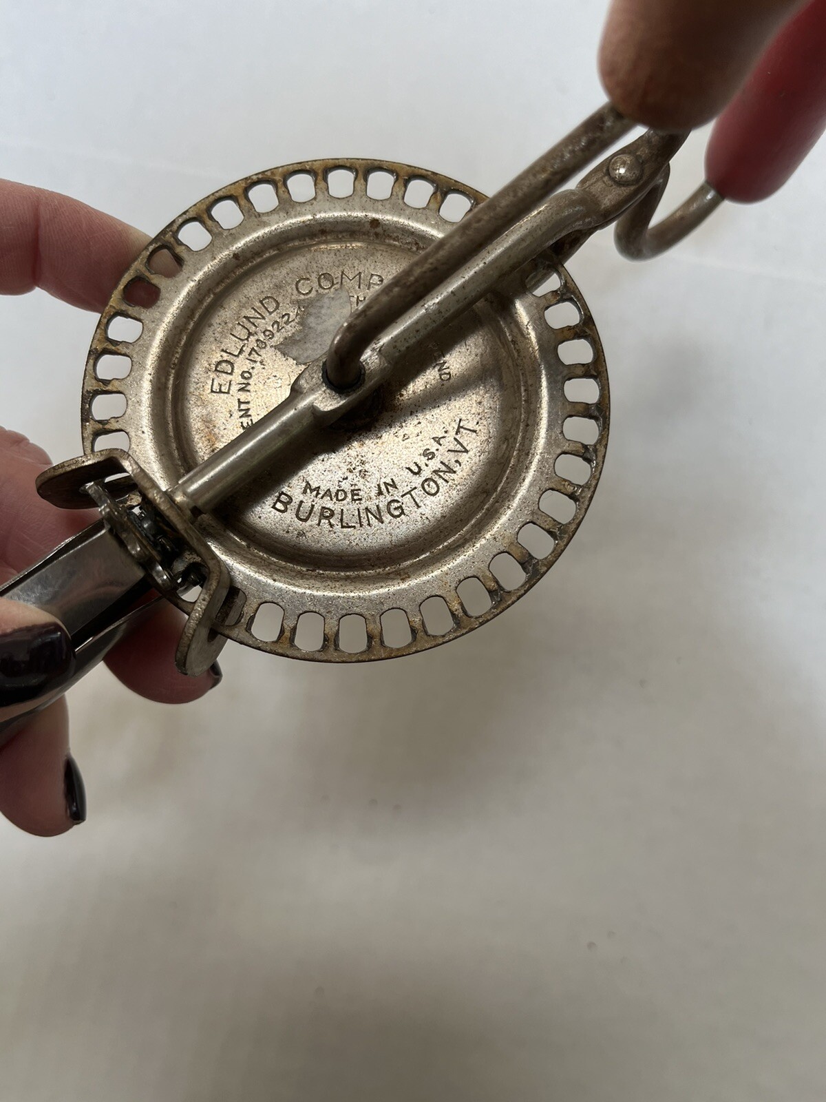 Vintage Red Handled Edlund Company Beater Burlington Vermont 12 Inches