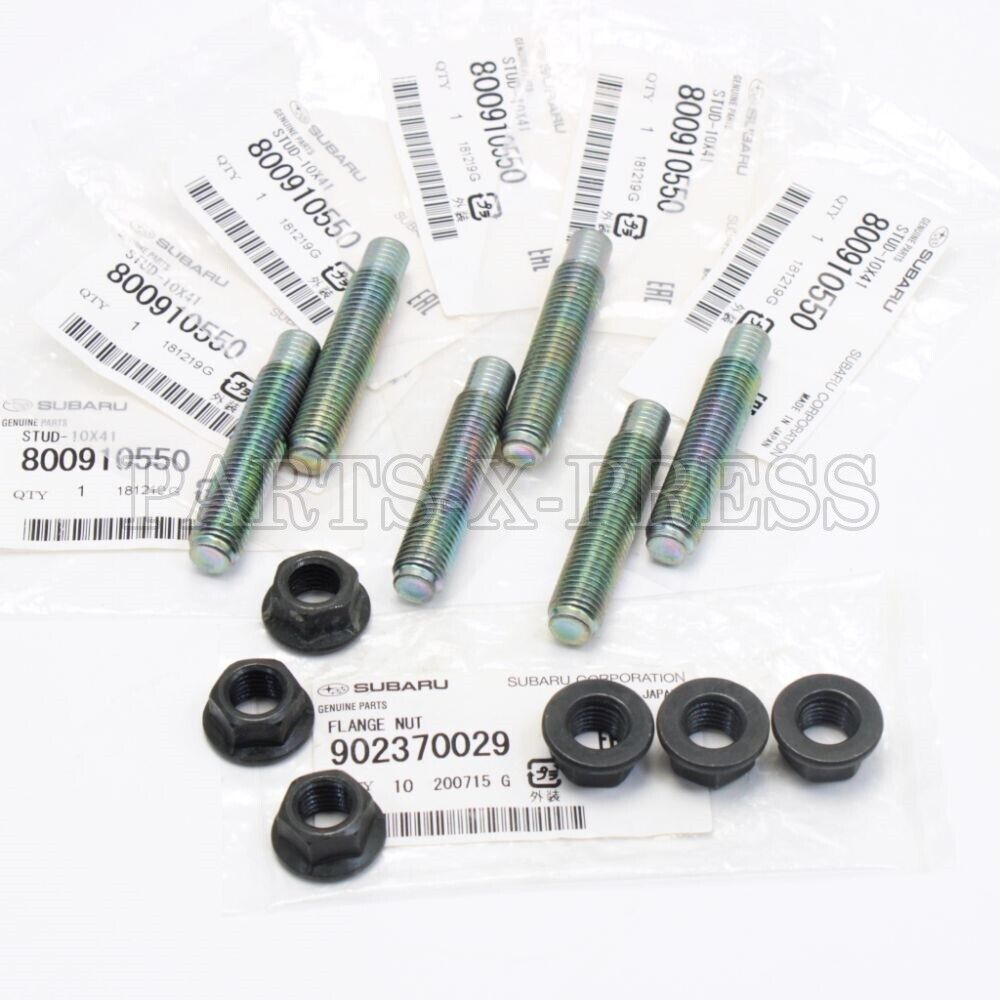 GENUINE SUBARU EXHAUST MANIFOLD STUD & NUT SET WRX STI GENUINE SUBARU EXHAUST MANIFOLD STUD & NUT SET WRX STI