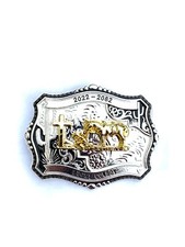Western Buckle Gold Black Silver Cowboy Prayer Cowboy 2''Buckle Hebilla Vaquero