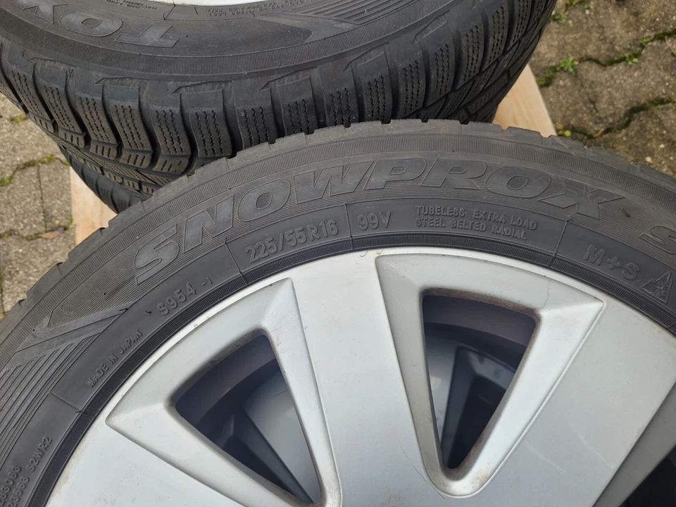 4Winterreifen auf original Alufelgen für Audi A6 ..225/55/R16 99V - Bild 3 von 4