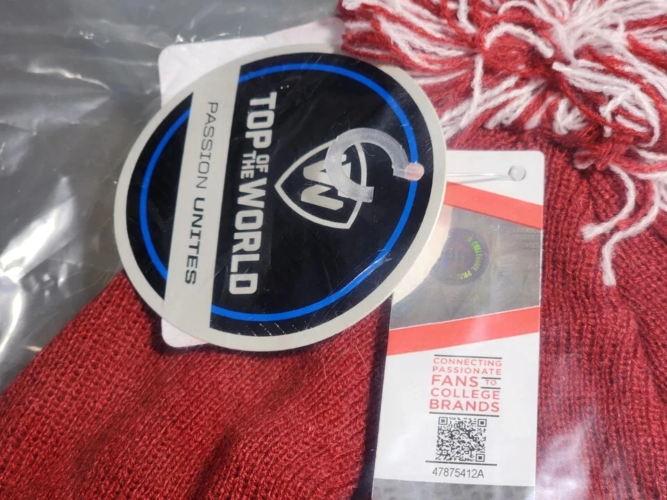 Ncaa Top of the world fanatics Arkansas Razorbacks помпон шапка кепка черепно-красная - Изображение 3 из 4