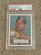 1991 National Mickey Mantle 1952 Official Reprint PSA 10 Gem Mint