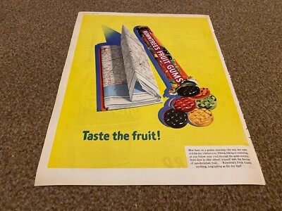 PPOBK3 WERBUNG 14X11 ROWNTREE'S FRUIT GUMS - TASTE THE FRUIT