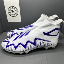 Adidas Freak Ultra 22 Boost Football Cleats White Purple GW2927 Men Sz 13.5 NEW