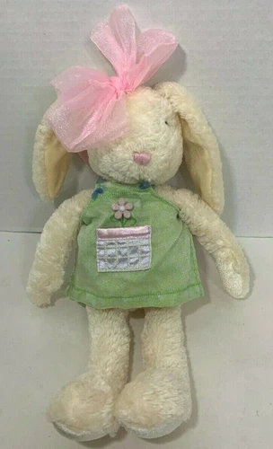 Hallmark Easter Bunny Rabbit Plush Ginger Sweets cream green apron pink bow