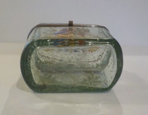 Bohemian Enameled Art Glass Sugar Casket / Box, c. 1890 - Picture 11 of 11