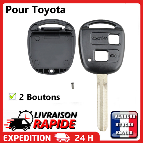 Kit Ricambio Chiave Telecomando Toyota Per Yaris, Camry, Corolla, RAV4 - Include Guscio, Tasti, Switch E Batteria CR2016
