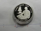 JAMES COOK NAVAL CAPTAIN NEW ZEALAND $20 LIBERIA 999 SILVER COIN F-2 BELOW MELT