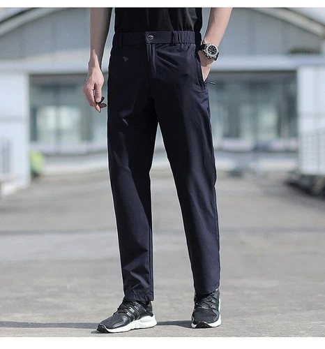 Herren Sommer Hose Eis Seide Stretch Atmungsaktiv Gerades Bein Hose Schnelltrocknend - Bild 12 von 19