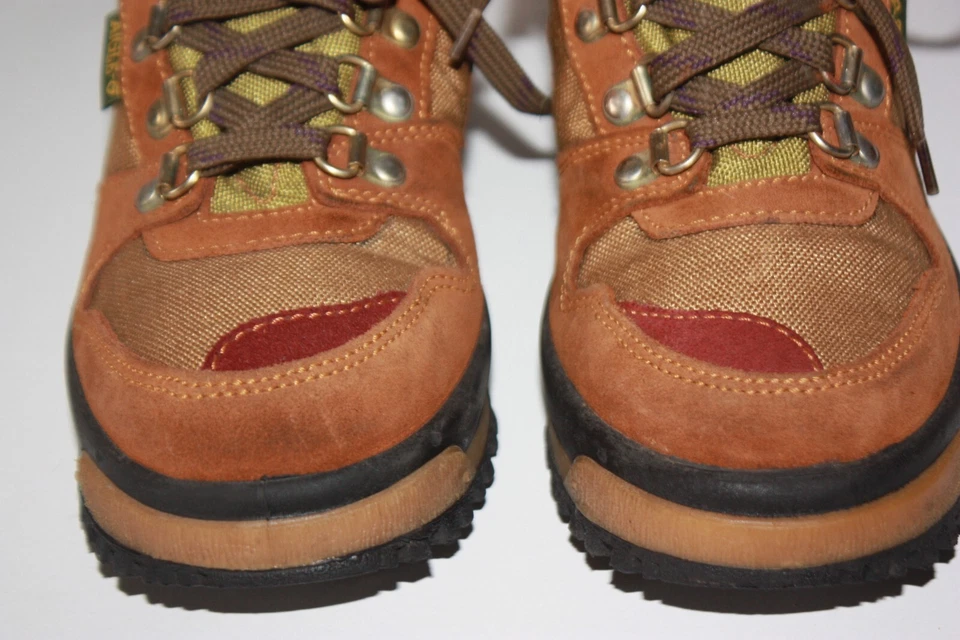 AIGLE Chaussures Randonnées Cuir Textile Marron Vert T 36 TBE - Photo 3/4