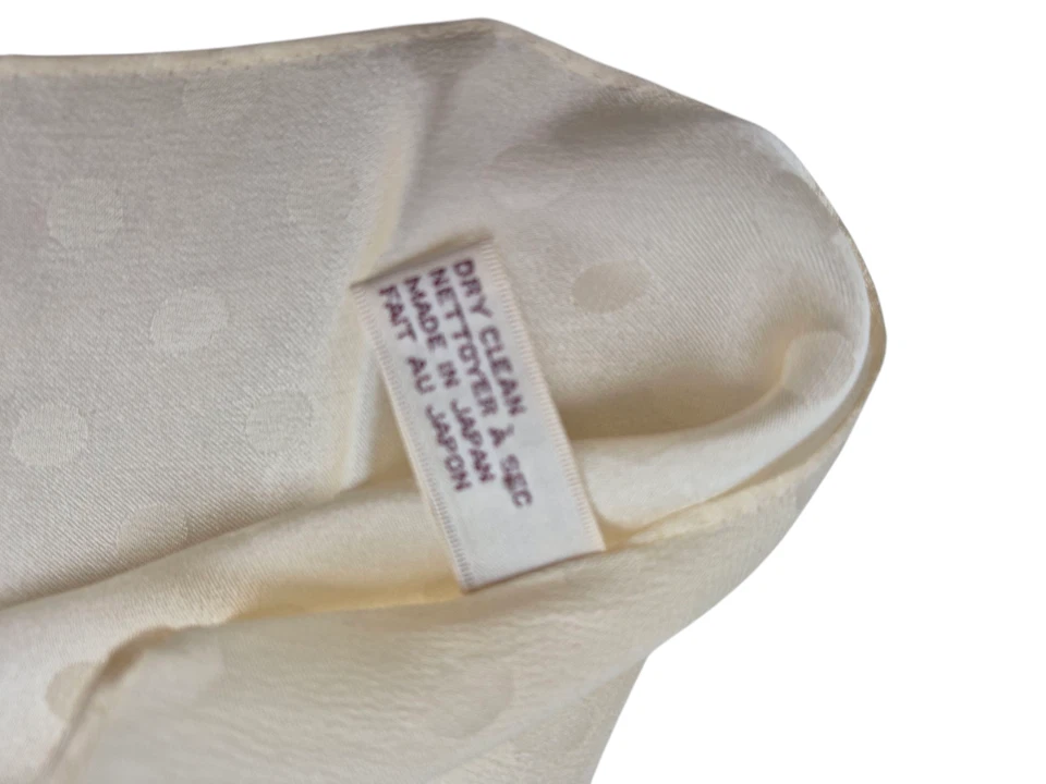 Juego de 3 bufandas de seda Anne Klein lunares verde liso mostaza beige 10/10" Foto 3 de 4