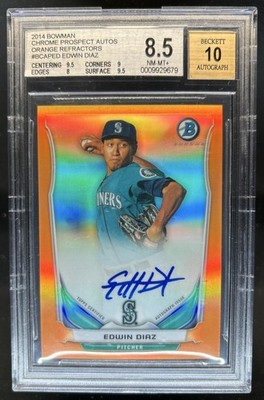 2014 Bowman - Prospect Autographs Chrome Edwin Diaz #BCAP-ED 